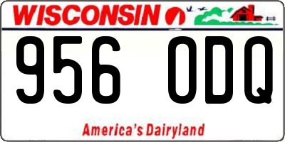WI license plate 956ODQ