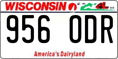 WI license plate 956ODR