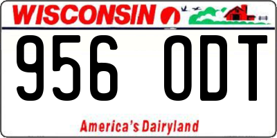 WI license plate 956ODT