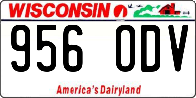 WI license plate 956ODV