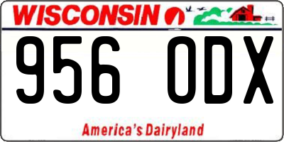 WI license plate 956ODX