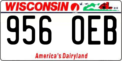 WI license plate 956OEB