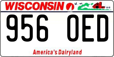 WI license plate 956OED