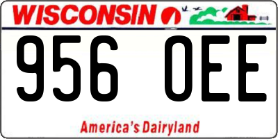 WI license plate 956OEE