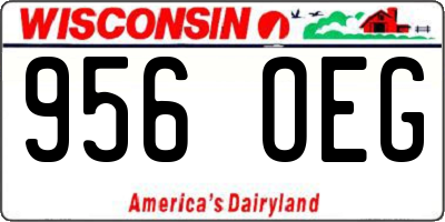 WI license plate 956OEG