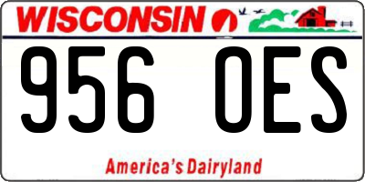 WI license plate 956OES