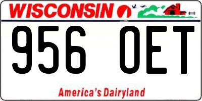 WI license plate 956OET
