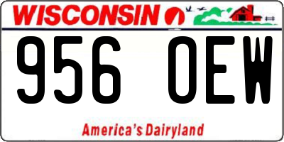 WI license plate 956OEW