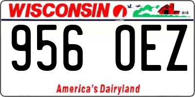 WI license plate 956OEZ