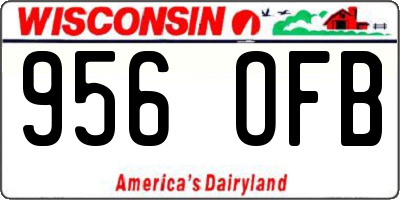 WI license plate 956OFB