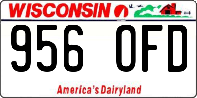 WI license plate 956OFD
