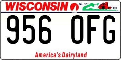 WI license plate 956OFG
