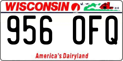 WI license plate 956OFQ