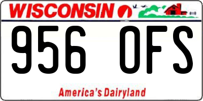 WI license plate 956OFS