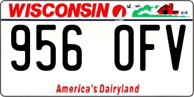 WI license plate 956OFV