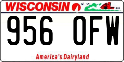 WI license plate 956OFW