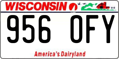 WI license plate 956OFY