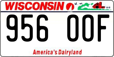WI license plate 956OOF