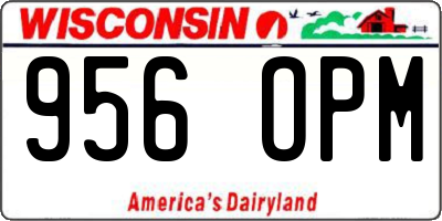 WI license plate 956OPM