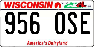 WI license plate 956OSE