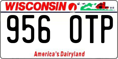 WI license plate 956OTP