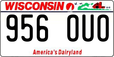WI license plate 956OUO