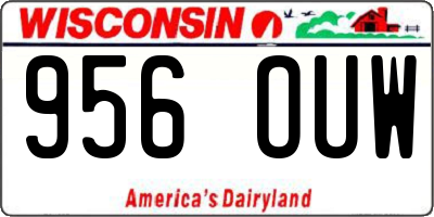 WI license plate 956OUW