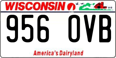 WI license plate 956OVB