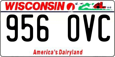 WI license plate 956OVC