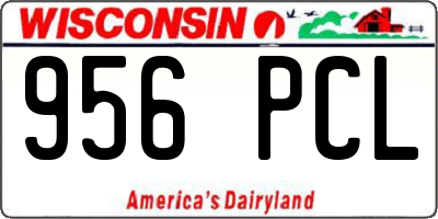 WI license plate 956PCL