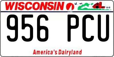 WI license plate 956PCU