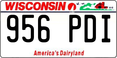 WI license plate 956PDI