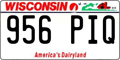 WI license plate 956PIQ