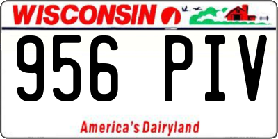 WI license plate 956PIV