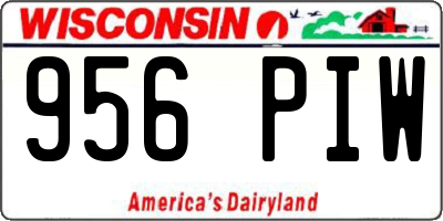 WI license plate 956PIW
