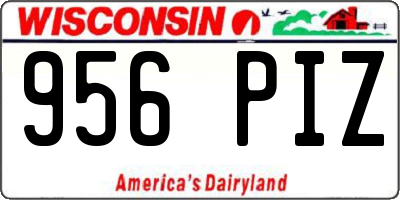 WI license plate 956PIZ