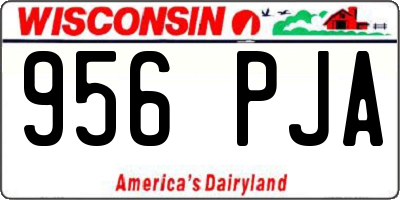 WI license plate 956PJA
