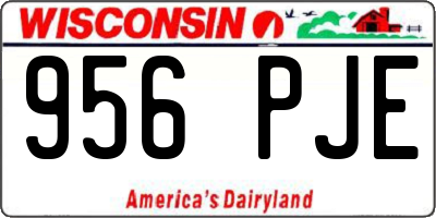 WI license plate 956PJE