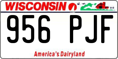 WI license plate 956PJF