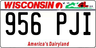 WI license plate 956PJI