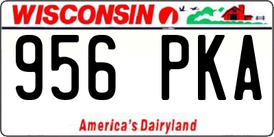 WI license plate 956PKA