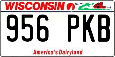 WI license plate 956PKB