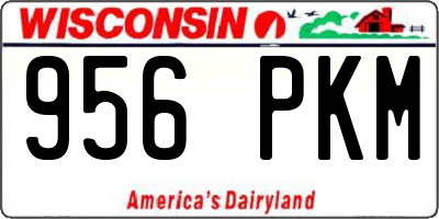 WI license plate 956PKM