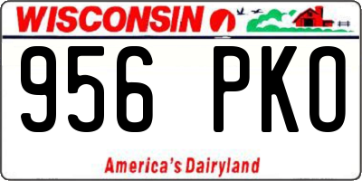 WI license plate 956PKO
