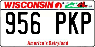 WI license plate 956PKP