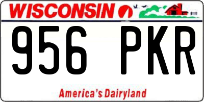 WI license plate 956PKR