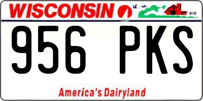 WI license plate 956PKS