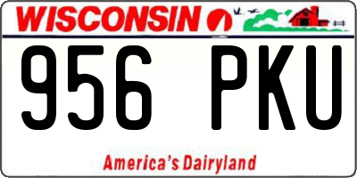 WI license plate 956PKU