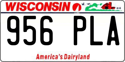 WI license plate 956PLA