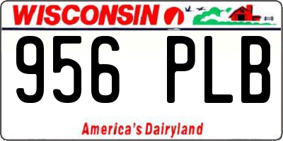 WI license plate 956PLB